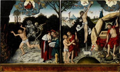 Allégorie de la Loi et de la Grâce, après 1529 - Lucas Cranach the Elder
