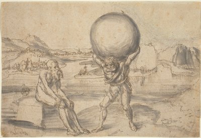 Hercule soulage Atlas du globe - Lucas Cranach the Elder