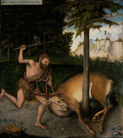 Hercule capturant la biche de Cérynie - Lucas Cranach the Elder