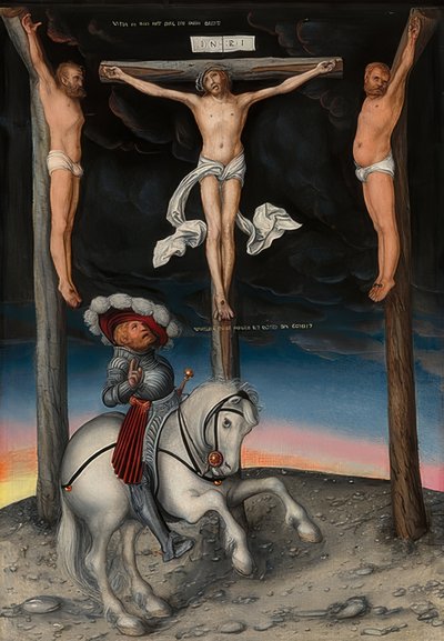 Crucifixion avec le centurion croyant. 1536 - Lucas Cranach the Elder