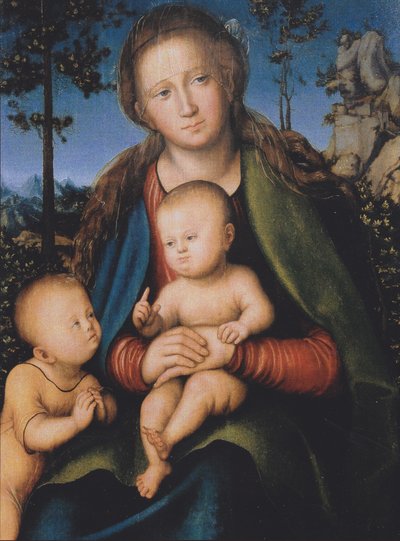 Madonna con Bambino e San Giovannino - Lucas Cranach the Elder