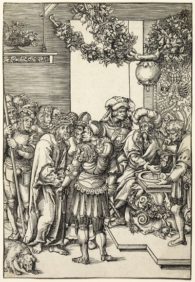 Pilate se lave les mains, extrait de La Passion - Lucas Cranach the Elder