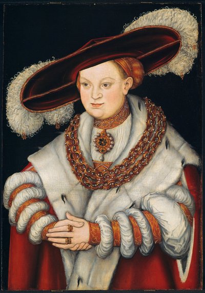 Portrait de Magdalena de Saxe, épouse du prince électeur Joachim II de Brandebourg - Lucas Cranach the Elder
