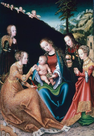 Le Mariage mystique de Sainte Catherine, 1516-1518 - Lucas Cranach the Elder
