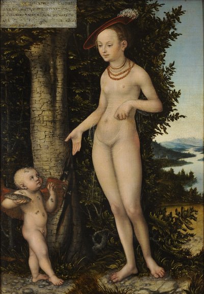 Vénus avec Cupidon le voleur de miel - Lucas Cranach the Elder