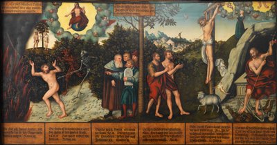 French : Allégorie de la loi et de la grâce Law and Grace - Lucas Cranach the Elder and workshop