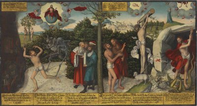 French : Loi et grâce Law and Grace - Lucas Cranach the Elder and workshop