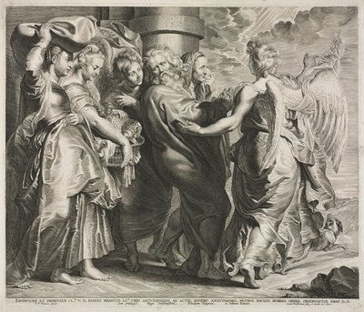 Loth et sa famille quittant Sodome - Lucas Emil Vorsterman