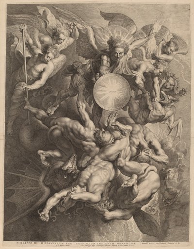 La Chute des Anges Rebelles - Lucas Emil Vorsterman after Sir Peter Paul Rubens