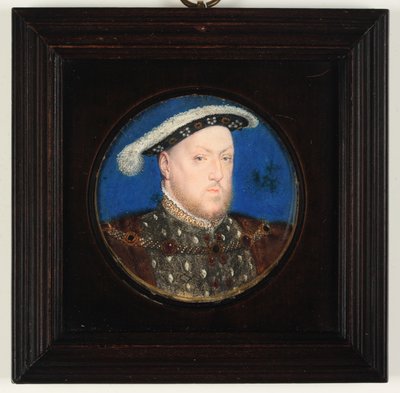 Le roi Henri VIII en goublet gris et robe de fourrure - Lucas Horenbout or Hornebault