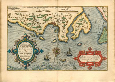 Carte de Livonie Die custe va Lijfflandt met de eijlanden daer beneffens - Lucas Janszoon Waghenaer