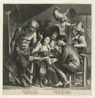 Satyre et le paysan - Lucas Vorsterman (I)