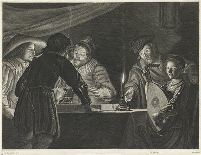 Joueurs de tric-trac à la chandelle - Lucas Vorsterman (I)