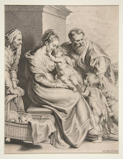 Sainte Famille avec Saint Jean - Lucas Vorsterman the Elder