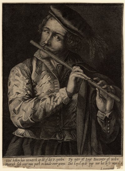 Le joueur de flûte - Lucas Vorsterman the Elder