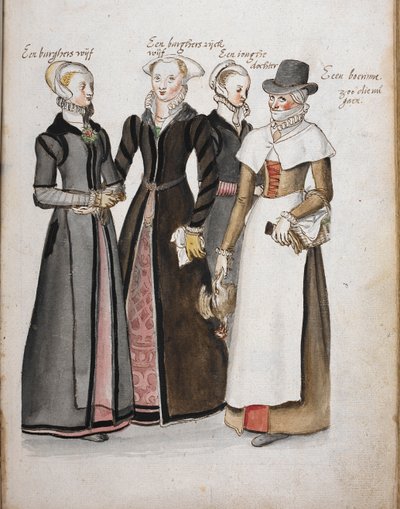 Quatre Anglaises en tenue de l