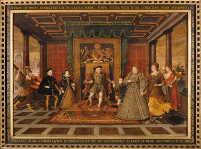 La famille de Henri VIII : Une allégorie de la succession Tudor - Lucas de Heere