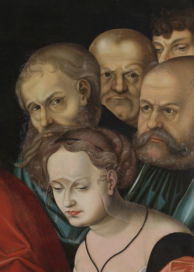 Christ et la femme adultère (détail), vers 1700 - Lucas the Elder (after) Cranach