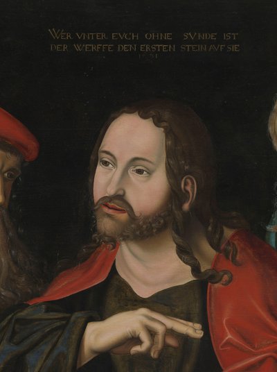 Christ et la femme adultère (détail) - Lucas the Elder (after) Cranach
