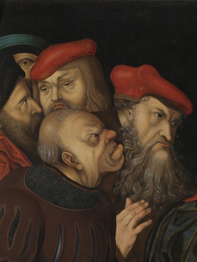 Christ et la femme adultère (détail) - Lucas the Elder (after) Cranach