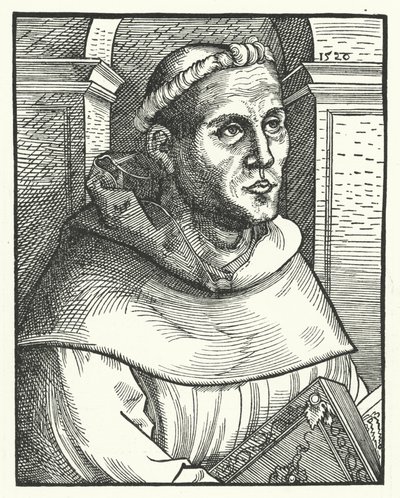 Martin Luther en tant que moine augustin - Lucas the Elder (after) Cranach