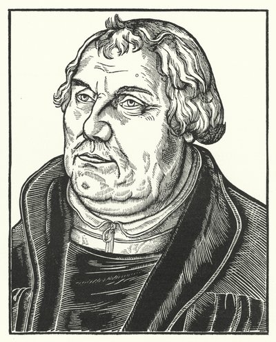 Portrait du réformateur protestant allemand Martin Luther dans sa vieillesse - Lucas the Elder (after) Cranach