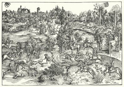 La Chasse au cerf - Lucas the Elder (after) Cranach