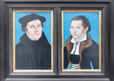 Portraits de Martin Luther et de sa femme Katharina von Bora - Lucas the Elder (workshop of) Cranach