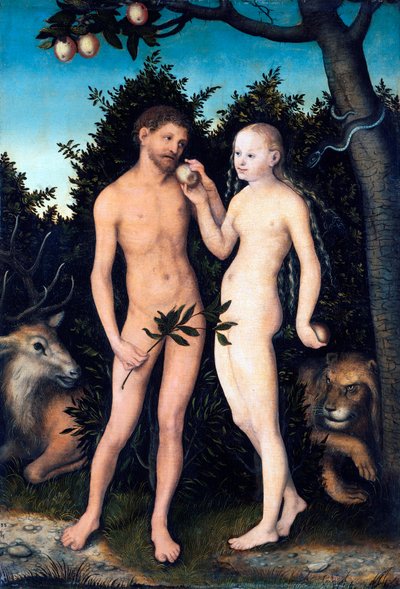 Adam et Ève au paradis - Lucas the Elder Cranach