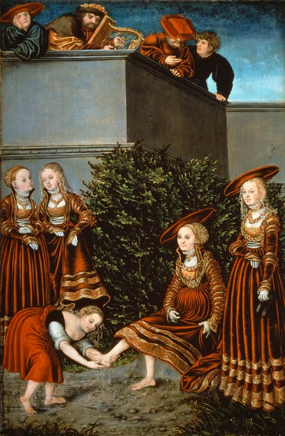 Bethsabée au bain ou Le péché de David avec Bethsabée - Lucas the Elder Cranach