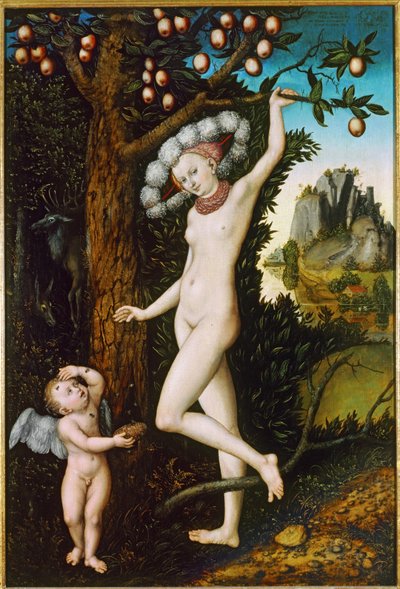 Cupidon se plaignant à Vénus ... (peinture sur bois) - Lucas the Elder Cranach