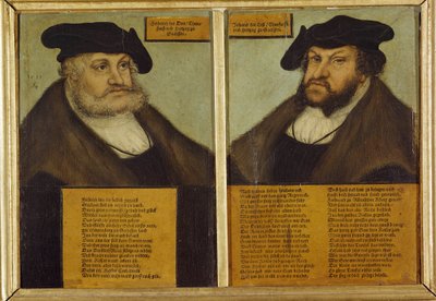 Double portrait de Frédéric III de Saxe - Lucas the Elder Cranach