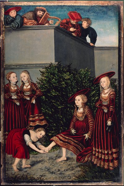 Le roi David et Bethsabée - Lucas the Elder Cranach