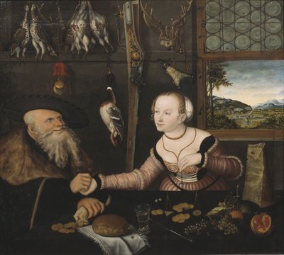 Le couple mal assorti - Lucas the Elder Cranach
