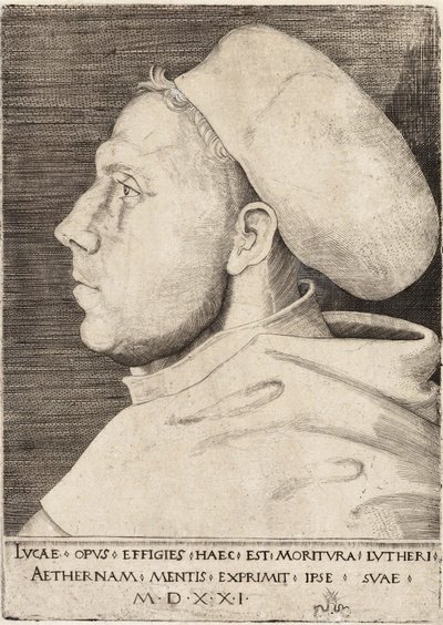 Martin Luther en tant que frère augustin par Lucas Cranach l