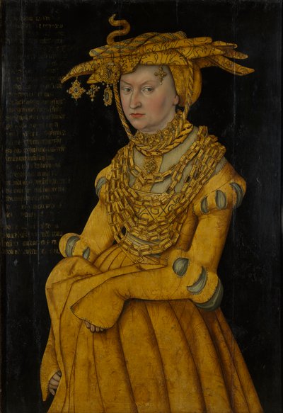 Portrait de Catherine de Mecklembourg, duchesse consort de Saxe (1487-1561) - Lucas the Elder Cranach