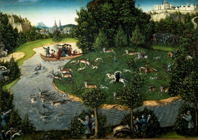 Chasse au cerf du prince électeur Frédéric III de Saxe dit le Sage - Lucas the Elder Cranach