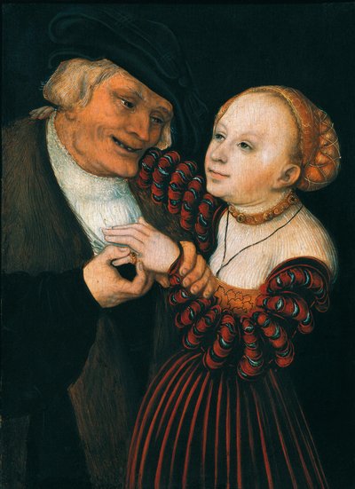 Le vieil homme et la jeune femme (Der Alte und das Mädchen), c.1530 - Lucas the Elder Cranach