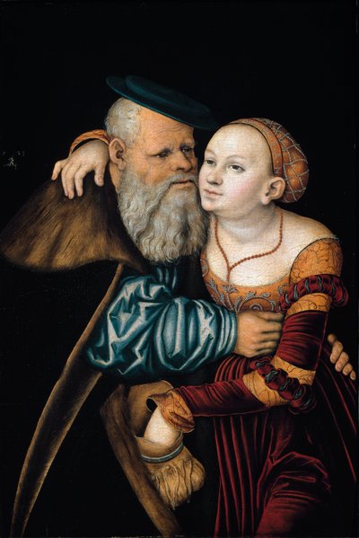 Le couple mal assorti - Lucas the Elder Cranach