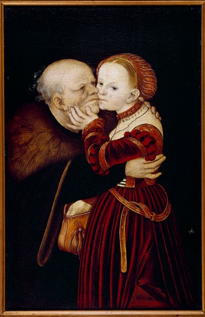 Le vieux fou. Peinture par Lucas Cranach (1472-1553) (école allemande) XVIe siècle. Prague, Galerie nationale - Lucas the Elder Cranach
