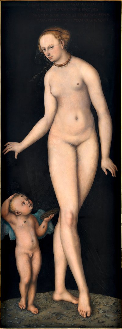Vénus avec Cupidon le voleur de miel, par Cranach, Lucas l