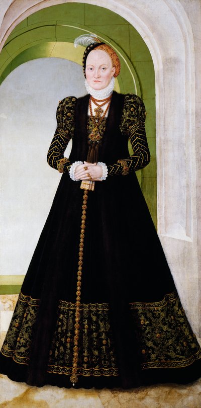Anne de Danemark, épouse du prince électeur Auguste de Saxe - Lucas the Younger Cranach
