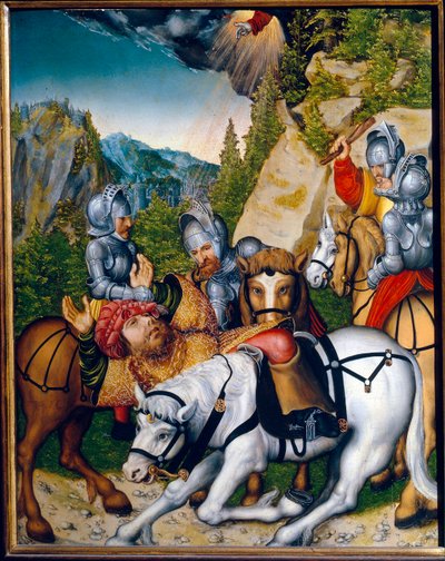 La conversion sur le chemin de Damas - Lucas the Younger Cranach