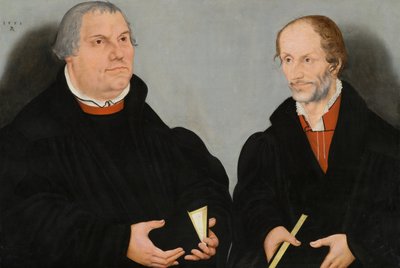 Martin Luther (1483-1546) et Philipp Melanchthon (1497-1560) - Lucas the Younger Cranach