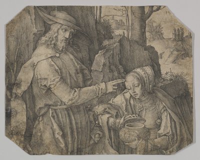 Le Christ apparaissant à Sainte Marie-Madeleine en tant que jardinier, 1519 - Lucas van Leyden