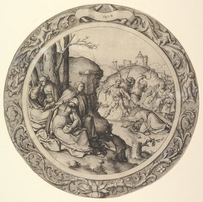Christ portant la croix, de la Passion Circulaire, 1509 - Lucas van Leyden