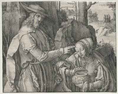 Christ en jardinier apparaissant à Sainte Marie-Madeleine - Lucas van Leyden