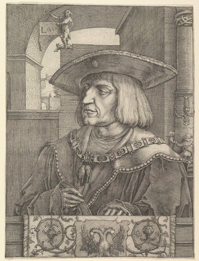 Empereur Maximilien I, 1520 - Lucas van Leyden