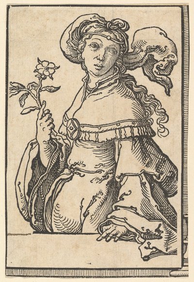 Sibylle Érythréenne, de la série des Sibylles, ca. 1530 - Lucas van Leyden