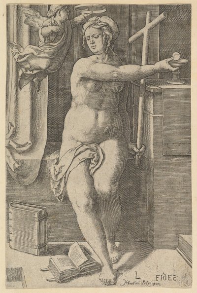 La Foi, de la série Les Sept Vertus, 1530 - Lucas van Leyden
